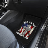 One Nation Under God American Flag Cross Car Floor Mats 211703 - YourCarButBetter