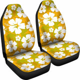 Orange Aloha Flowers Car Seat Covers 153908 - YourCarButBetter