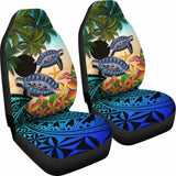 Palau Car Seat Covers - Polynesian Turtle Coconut Tree And Plumeria Amazing 091114 - YourCarButBetter