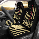Patriotic U.S Army Veteran Red Line American Flag Car Seat Covers 550317 - YourCarButBetter