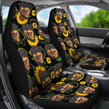Paws With Rottweiler Sunflower Print Car Seat Covers 210702 - YourCarButBetter