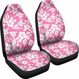 Pink And White Hibiscus Hawaiian Flower Pattern Car Seat Covers 232125 - YourCarButBetter