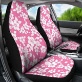 Pink And White Hibiscus Hawaiian Flower Pattern Car Seat Covers 232125 - YourCarButBetter