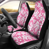 Pink And White Hibiscus Hawaiian Flower Pattern Car Seat Covers 232125 - YourCarButBetter
