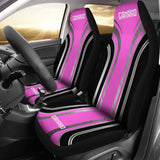 Pink Black Camaro White Letter Car Seat Covers 210603 - YourCarButBetter