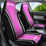 Pink Black Camaro White Letter Car Seat Covers 210603 - YourCarButBetter
