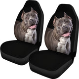 Pit Bull Design Car Seat Covers Colorful Back 210802 - YourCarButBetter