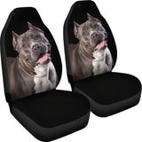 Pit Bull Design Car Seat Covers Colorful Back 210802 - YourCarButBetter