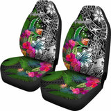 Pohnpei Car Seat Covers - Turtle Plumeria Banana Leaf - Amazing 091114 - YourCarButBetter