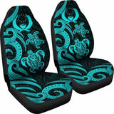 Pohnpei Micronesian Car Seat Covers - Turquoise Tentacle Turtle - 091114 - YourCarButBetter
