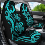 Pohnpei Micronesian Car Seat Covers - Turquoise Tentacle Turtle - 091114 - YourCarButBetter