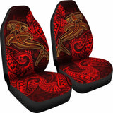 Polynesian Car Seat Covers - Red Shark Polynesian Tattoo - 18 105905 - YourCarButBetter