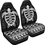 Polynesian Car Seat Covers - Polynesian Turtle Pattern White 091114 - YourCarButBetter