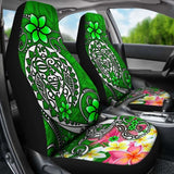 Polynesian Car Seat Covers - Turtle Plumeria Green Color - 091114 - YourCarButBetter
