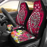 Polynesian Car Seat Covers - Turtle Plumeria Pink Color - 091114 - YourCarButBetter