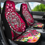 Polynesian Car Seat Covers - Turtle Plumeria Pink Color - 091114 - YourCarButBetter