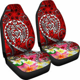 Polynesian Car Seat Covers - Turtle Plumeria Red Color - 091114 - YourCarButBetter