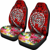 Polynesian Car Seat Covers - Turtle Plumeria Red Color - 091114 - YourCarButBetter