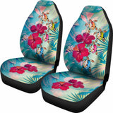 Polynesian Hawaii Car Seat Covers - Plumeria Turtles With Hibiscus - 091114 - YourCarButBetter