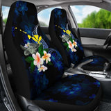 Polynesian Hawaii Car Seat Covers - Turtle With Plumeria Flowers - 091114 - YourCarButBetter