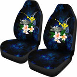 Polynesian Hawaii Car Seat Covers - Turtle With Plumeria Flowers - 091114 - YourCarButBetter