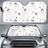 Poodle Dog Rose Cake Pattern Car Auto Sun Shades 172609 - YourCarButBetter