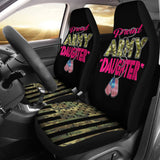 Proud Army Daughter Camo Us Flag Car Seat Covers 550317 - YourCarButBetter