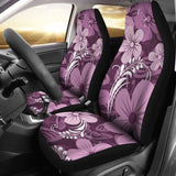 Purple Aloha Flowers Car Seat Covers 153908 - YourCarButBetter