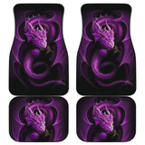 Purple Dragon Rose Art Design Car Floor Mats Fantasy 210303 - YourCarButBetter