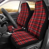 Red Black And White Plaid Car Seat Covers 161012 - YourCarButBetter