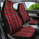 Red Black And White Plaid Car Seat Covers 161012 - YourCarButBetter