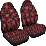 Red Black And White Plaid Tartan Car Seat Covers 161012 - YourCarButBetter