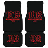 Red Delta Sigma Theta 1913 Black Themed Car Floor Mats 211706 - YourCarButBetter