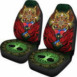 Red Dragon Duo Celtic Cross Car Seat Covers 160905 - YourCarButBetter