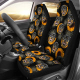 Rottweiler Love Sunflower Car Seat Covers 210702 - YourCarButBetter