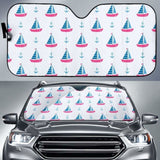 Sailboat Anchor Pattern Car Auto Sun Shades 460402 - YourCarButBetter