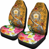 Samoa Car Seat Covers - Turtle Plumeria (Gold) - 091114 - YourCarButBetter
