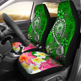Samoa Car Seat Covers - Turtle Plumeria (Green) - 091114 - YourCarButBetter