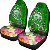 Samoa Car Seat Covers - Turtle Plumeria (Green) - 091114 - YourCarButBetter
