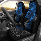 Samoa Polynesian Car Seat Covers - Blue Turtle Flowing - Amazing 091114 - YourCarButBetter