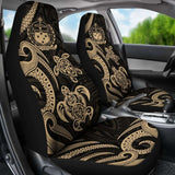 Samoa Polynesian Car Seat Covers - Gold Tentacle Turtle - 091114 - YourCarButBetter