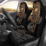 Samoa Polynesian Car Seat Covers - Gold Turtle Flowing - Amazing 091114 - YourCarButBetter
