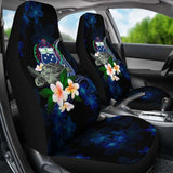 Samoa Polynesian Car Seat Covers - Turtle With Plumeria Flowers - 091114 - YourCarButBetter