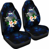 Samoa Polynesian Car Seat Covers - Turtle With Plumeria Flowers - 091114 - YourCarButBetter