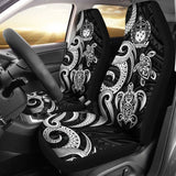 Samoa Polynesian Car Seat Covers - White Tentacle Turtle - 091114 - YourCarButBetter
