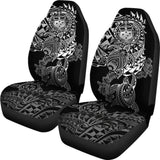 Samoa Polynesian Car Seat Covers - White Turtle Flowing - Amazing 091114 - YourCarButBetter