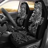 Samoa Polynesian Car Seat Covers - White Turtle Flowing - Amazing 091114 - YourCarButBetter