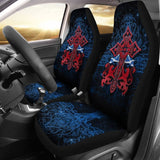 Scotland Celtic Car Seat Covers - Lion Rampant With Celtic Tree & Cross 184610 - YourCarButBetter