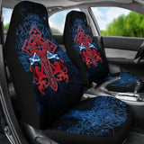 Scotland Celtic Car Seat Covers - Lion Rampant With Celtic Tree & Cross 184610 - YourCarButBetter