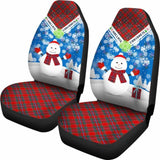 Scotland Christmas Thistle Car Seat Covers Nollaig Chridheil Style Snowman K13 112608 - YourCarButBetter